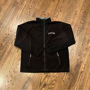 GoGo Sports Inc Jupiter Logo Men's Black Fleece Full Zip Jacket Y2K VTG